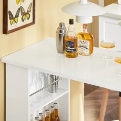 Table Haute Table De Bar FWT17-W -Sobuy 02facb45dd904119ae099bc5e20fc432