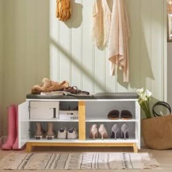 Banc à Chaussures FSR117-W -Sobuy 03604cbb3541454db44685ad29f01d1e