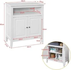 Meuble Bas De Salle De Bain FRG204-DG -Sobuy 05a095a66e0345c0a74c347b1b6eb9ea