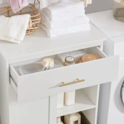 Armoire à Linge BZR66-W -Sobuy 06da5d769303438e8ea9aac5c8d8de89