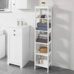 Etagère De Salle De Bain BZR14-W -Sobuy 0771ca876b0743f0ab1416034e812215
