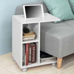 Table D'Appoint Table De Lit FBT48-W -Sobuy 0af37f9758ea4fba9d7448318316ad53