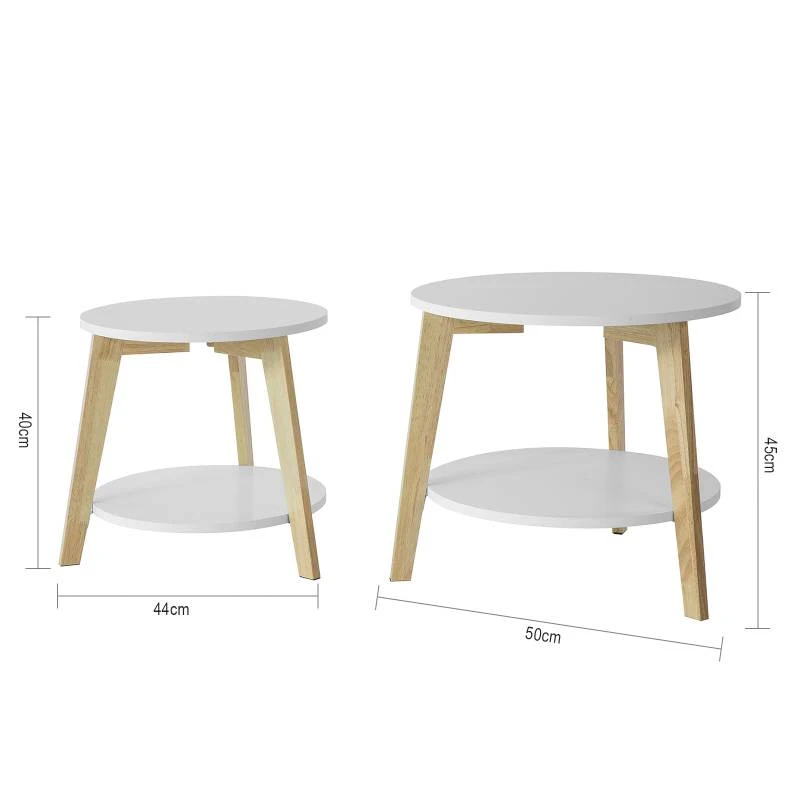 Lot De 2 Tables D'Appoint FBT75-W 3 Lot De 2 Tables D'Appoint FBT75-W – Image 3