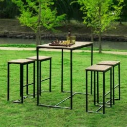 Table + 4 X Tabourets De Bar OGT15-N -Sobuy 0fda46225a224b18976c0409d612d800