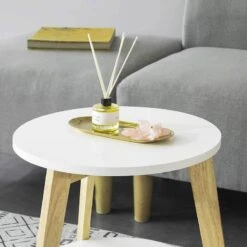 Lot De 2 Tables D'Appoint FBT75-W 11 Lot De 2 Tables D'Appoint FBT75-W -Sobuy 10cd15b306344703b4707e0952fcf22e