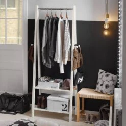 Télescope Porte-manteaux FRG59-W -Sobuy 14e4d2984477408c9f9cf3ce1b697977