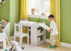 Ensemble Table Et Chaise Enfant KMB60-W -Sobuy 164b0ac0ef6e433db07f4c520080bcaf