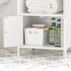 Commode De Salle De Bain BZR56-W 13 Commode De Salle De Bain BZR56-W -Sobuy 18f05e35e2a248cfb554b5446f4f529d