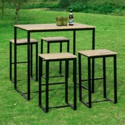 Table + 4 X Tabourets De Bar OGT15-N