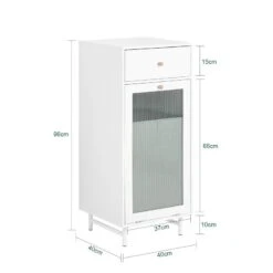 Armoire à Linge BZR116-W -Sobuy 1e8619c746404d959e68fa6c11516a5b