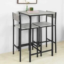 Table + 2 X Tabourets De Bar OGT27-N -Sobuy 1ff42b3a727a437e8a8308a9832248bc