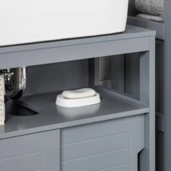 Meuble Sous Vasque FRG128-SG -Sobuy 22c226fe118a4734a8b03a5e1d1df57c