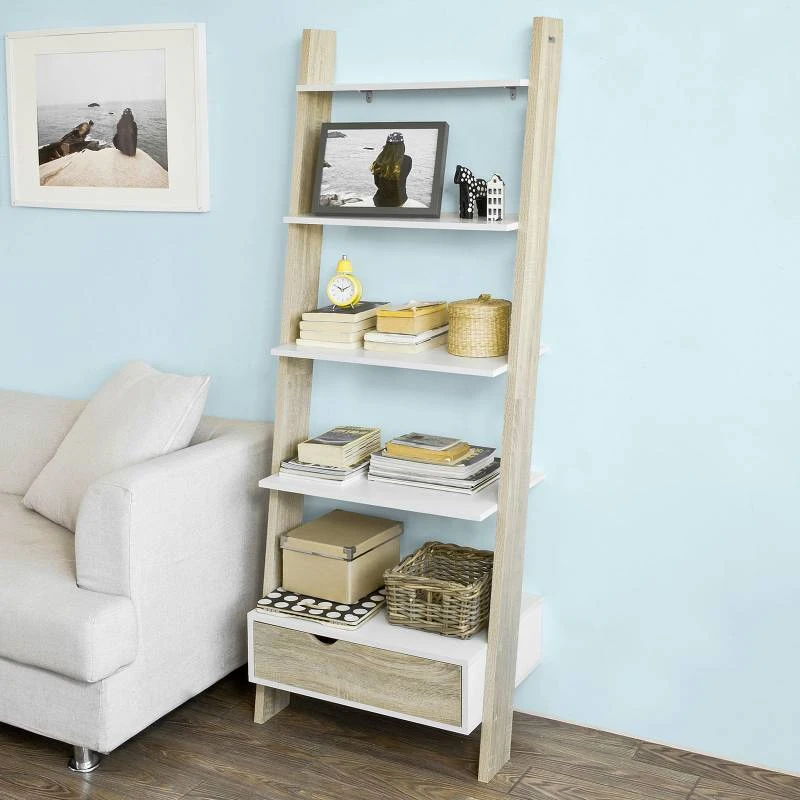 Bibliothèque Étagère échelle FRG112-WN 2 Bibliothèque Étagère échelle FRG112-WN – Image 2