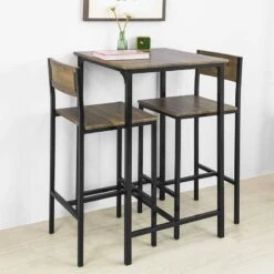 Table + 2 X Tabourets De Bar OGT27-N -Sobuy 3a716fb5513340a380d6daa4ed0644c9