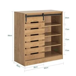 Commode à Chaussures Armoire FSB65-HG -Sobuy 3bf025a9abab431e933273c498273cd3