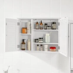 Armoire Haut Avec Miroir BZR55-DG -Sobuy 3d9facba6774427d8e243d3dce7672e7