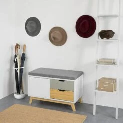 Banc De Rangment FSR92-W -Sobuy 423c27ced7b9454a9303540356dd0f2a