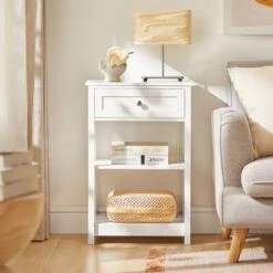 Table De Chevet Bout De Canapé FBT46-W -Sobuy 44d91968ee7345449186bc3a048c5c49