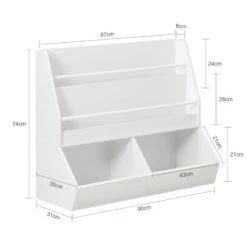 Bibliothèque Enfant KMB56-W -Sobuy 45dc1972509342b09a706d4aab376ed4