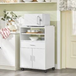 Desserte Micro-onde à Roulettes FSB09-W -Sobuy 4666e01999ef48a8a9f82623071ca606