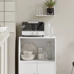 Desserte Micro-onde à Roulettes FRG241-W -Sobuy 48438155a3d84e15a95bd37613ca2c4f