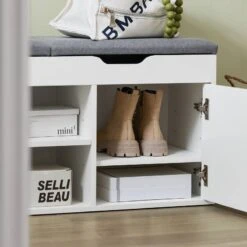 Banc à Chaussures FSR96-W -Sobuy 49592699218e4631ae4abf28f2bc2d61