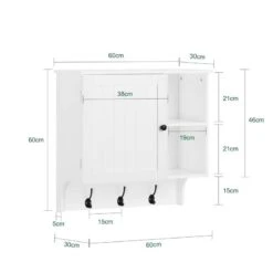 Armoire Haute Salle De Bain BZR103-W -Sobuy 4c5fd75a2ef7447999ac5222a219ef04