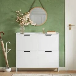 Armoire à Chaussures FSR100-W -Sobuy 4c61dbab43344cdfb0c6de1667a548ce