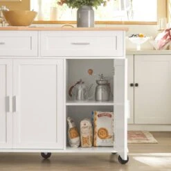 Desserte De Cuisine FKW116-WN 14 Desserte De Cuisine FKW116-WN -Sobuy 510f2b9aa32a4025bda954925c18f7cb