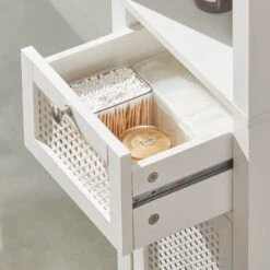 Meuble Colonne De Salle De Bain BZR36-W -Sobuy 51179ade6e2f4354b8a60871cbee6d61