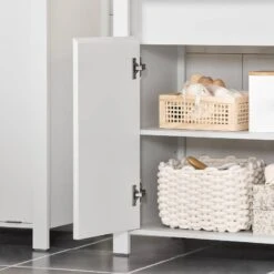 Meuble Sous Lavabo BZR101-W -Sobuy 53c0759980e34e62b444296c2736f00c