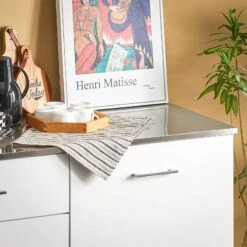 Desserte De Cuisine FKW117-W -Sobuy 54a5f240454f486ca83cb17cbcecd932