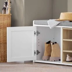 Meuble à Chaussures Blanc FSR109-WN -Sobuy 5914bd37ff5d4920b2fd6be98155825c