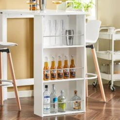 Table Haute Table De Bar FWT17-W -Sobuy 61412722a98b47aab1cd132093ecd451