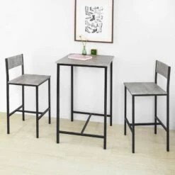 Table + 2 X Tabourets De Bar OGT27-N -Sobuy 6f52cdc2045f42d5b7ce35deefedc1b8