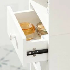 Meuble Colonne De Salle De Bain STR10-W -Sobuy 72a3eb857aa945f5a8f96bb1fc58f6b6