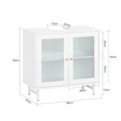 Meuble Sous Lavabo BZR115-W -Sobuy 730ede238c244c0291ef18bf953939c0