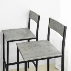 Table + 4 X Tabourets De Bar OGT14-HG -Sobuy 742694ee2e4143a98fbeb7c39a584c80