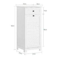Meubles Bas De Salle De Bain BZR73-W -Sobuy 7a25bd5dce844d568dc304090a7796f7