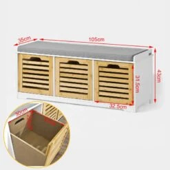 Banc à Chaussures FSR23-WN 18 Banc à Chaussures FSR23-WN -Sobuy 7ce9011a4aca4a20b64464547d92e376