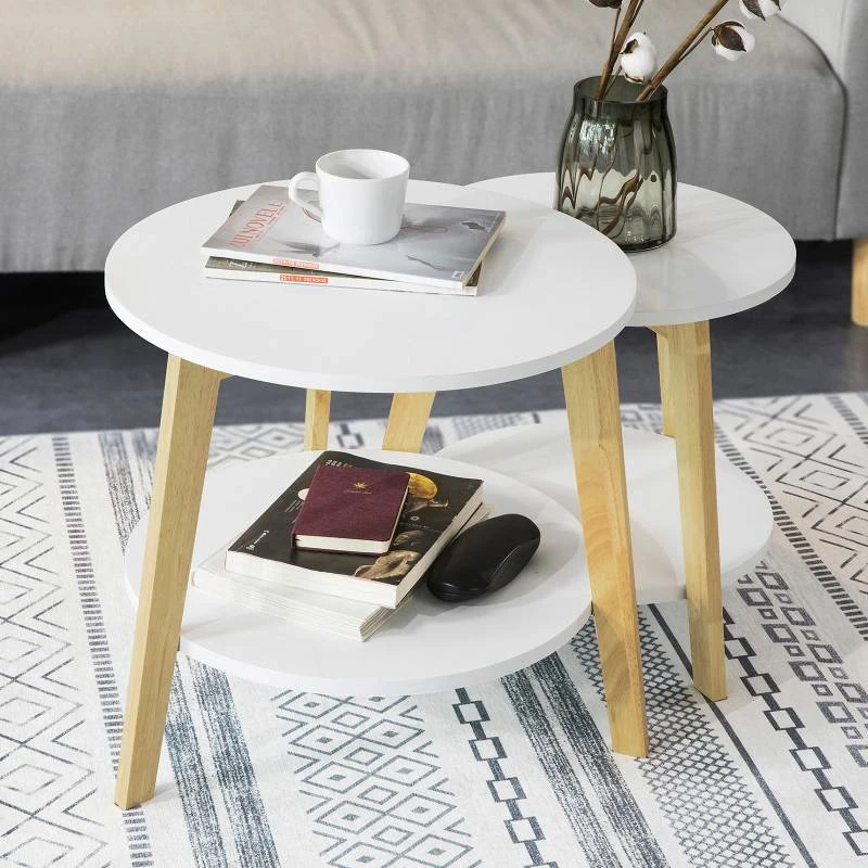 Lot De 2 Tables D'Appoint FBT75-W 7 Lot De 2 Tables D'Appoint FBT75-W – Image 7