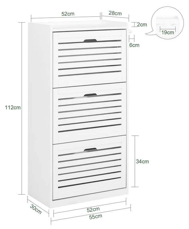 Armoire à Chaussures FSR108-W 6 Armoire à Chaussures FSR108-W – Image 6