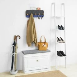 Porte-Manteau Mural FHK16-SG -Sobuy 8127f1f8f594413f936c9238eb7330b4