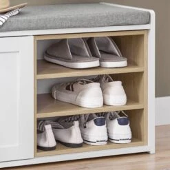 Meuble à Chaussures Blanc FSR109-WN -Sobuy 83fbc74256444059a0fecf8a4f37cd93