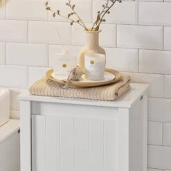 Meuble Bas De Salle De Bain BZR100-W -Sobuy 898ade189f5b43f99ab637f730a8e5e6