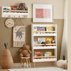 Bibliothèque Murale Enfant KMB77-W 11 Bibliothèque Murale Enfant KMB77-W -Sobuy 904157d407f4404ebca9cf1d89e303e5