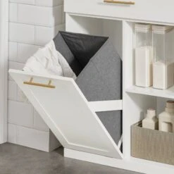 Armoire à Linge BZR66-W -Sobuy 924029480306487cbe01eb777a015a14