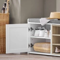 Meuble à Chaussures Blanc FSR109-WN -Sobuy 9f400efc78144e82be2840e58cc50406