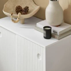 Buffet Meuble D'entrée FSB62-W -Sobuy a30aa1a571574ffcbe4d87b1a13e4936