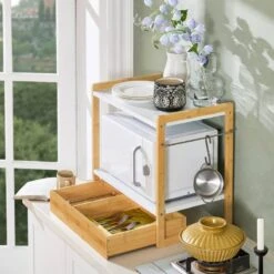 Étagère Micro Ondes KCR07-WN -Sobuy ad9fcb8d5f15464790034c31998808c8